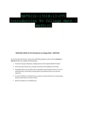 MATH102-1301B-13-CTU Introduction To College Math - MATH102