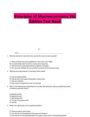 Principles of Macroeconomics 8th Edition Test Bank