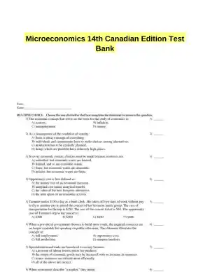 Microeconomics 14th Canadian Edition Test Bank