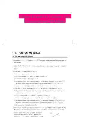 Solution Manual For Calculus: Early Transcendentals, 8th Edition