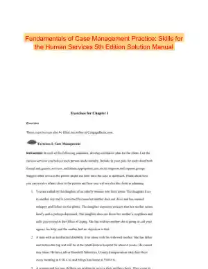 Fundamentals of Case Management Practice: Skills for the Human Services 5th Edition Solution Manual