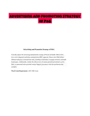 Advertising and Promotion Strategy of P&G