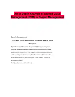 An In-Depth Analysis of Earned Value Management (EVM) in Project Management