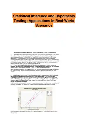 Statistical Inference and Hypothesis Testing: Applications in Real-World Scenarios