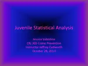 Juvenile Statistical Analysis - CRJ 305 Crime Prevention