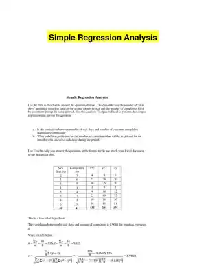 Simple Regression Analysis