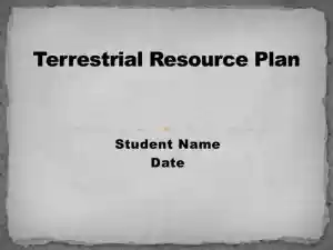 Terrestrial Resource Plan