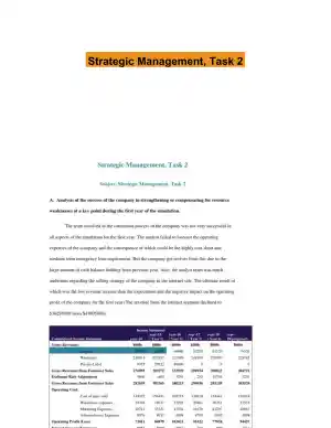 Strategic Management, Task 2