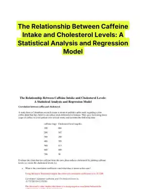 The Relationship Between Caffeine Intake and Cholesterol Levels: A Statistical Analysis and Regression Model