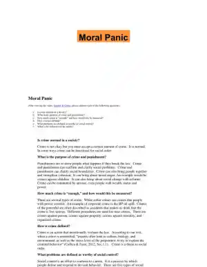 Moral Panic