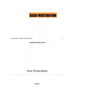 USER FRUSTRATION
