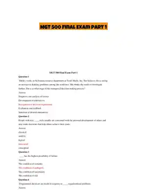 MGT 500 Final Exam Part 1