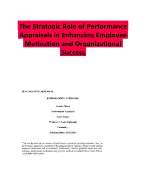 The Strategic Role of Performance Appraisals in Enhancing Employee Motivation and Organizational Success