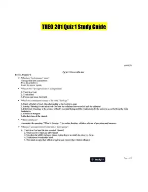 THEO 201 Quiz 1 Study Guide