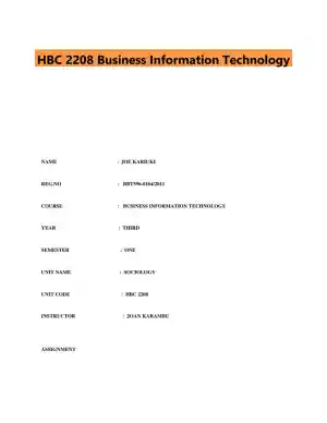 HBC 2208 Business Information Technology