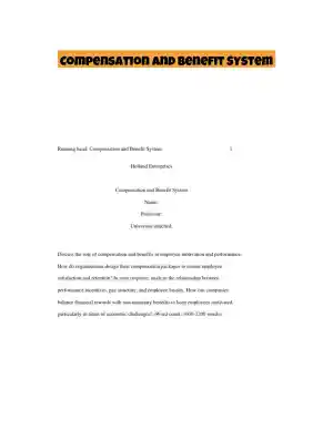 Compensation and Benefit System