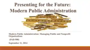 Modern Public Administration: Managing Public And Nonprofit Organizations - PAD 500