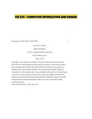 CIS 524 - Computer Interaction and Design