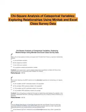 Chi-Square Analysis of Categorical Variables: Exploring Relationships Using Minitab and Excel Class Survey Data