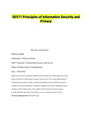SE571 Principles of Information Security and Privacy