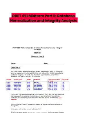 DBST 651 Midterm Part II: Database Normalization and Integrity Analysis