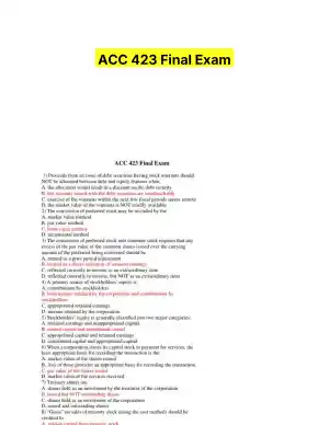 ACC 423 Final Exam