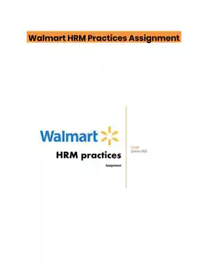 Walmart HRM Practices Assignment