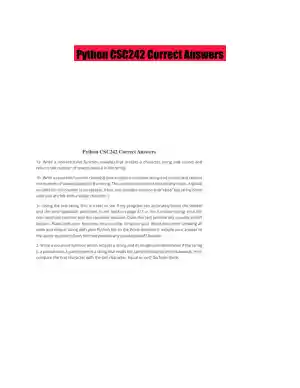 Python CSC242 Correct Answers
