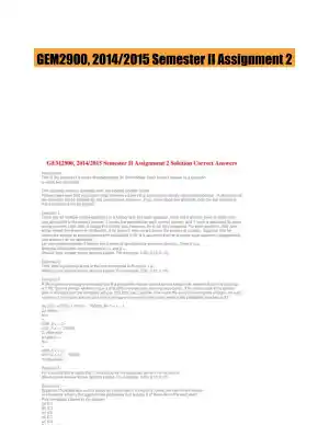 GEM2900, 2014/2015 Semester II Assignment 2