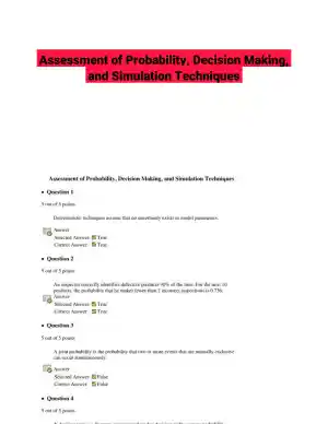 Assessment of Probability, Decision Making, and Simulation Techniques