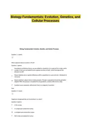 Biology Fundamentals: Evolution, Genetics, and Cellular Processes