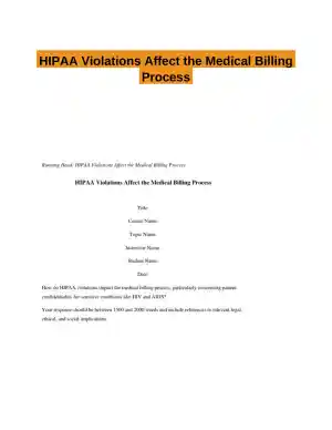 HIPAA Violations Affect the Medical Billing Process