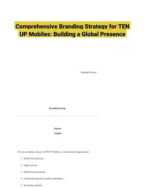 Comprehensive Branding Strategy for TEN UP Mobiles: Building a Global Presence