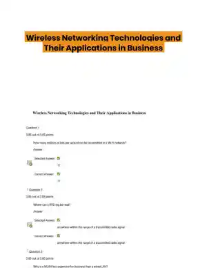 Wireless Networking Technologies and Their Applications in Business