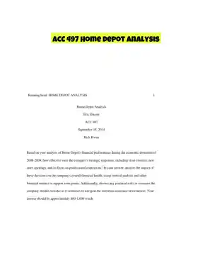 ACC 497 Home Depot Analysis