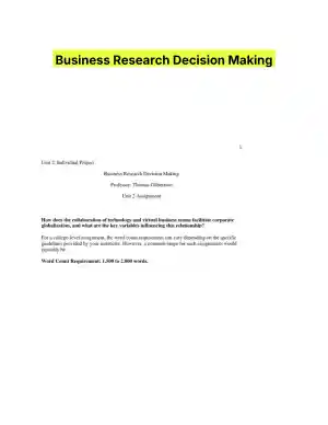 Business Research Decision Making