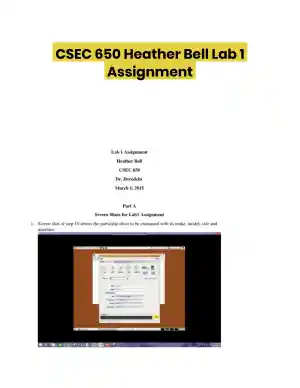 CSEC 650 Heather Bell Lab 1 Assignment