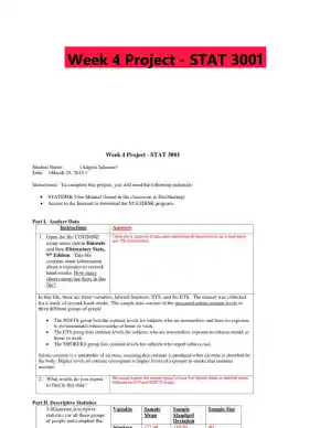 Week 4 Project - STAT 3001