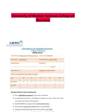 University of Modern Sciences College of Business