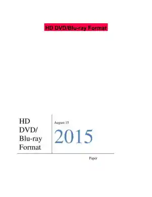 HD DVD/Blu-ray Format