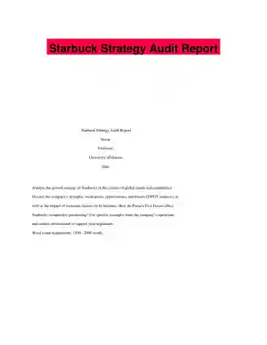 Starbuck Strategy Audit Report