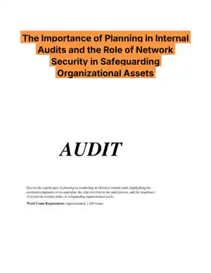 The Importance of Planning in Internal Audits and the Role of Network Security in Safeguarding Organizational Assets