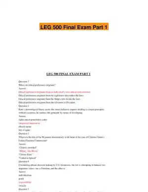 LEG 500 Final Exam Part 1