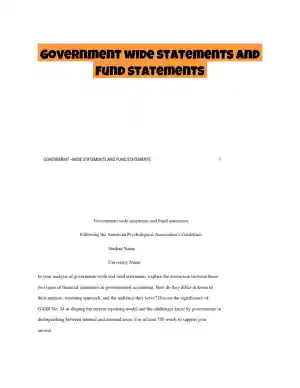 Government wide statements and Fund statements