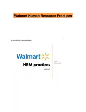 Walmart Human Resource Practices