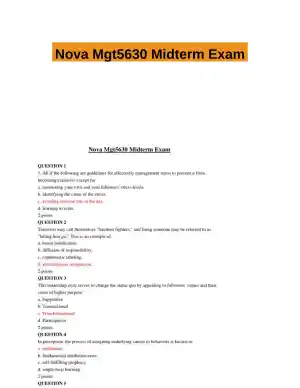 Nova Mgt5630 Midterm Exam
