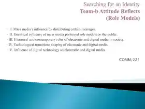 Searching For An Identity: Team-b Attitude Reflects (Role Models) - COMM/225