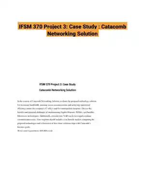 IFSM 370 Project 3: Case Study : Catacomb Networking Solution