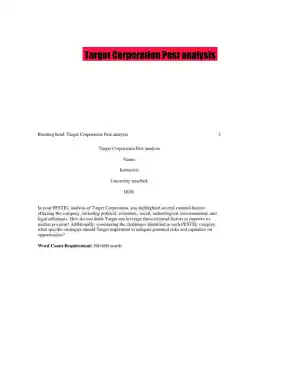 Target Corporation Pest analysis