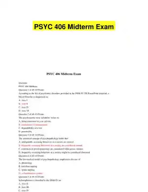 PSYC 406 Midterm Exam